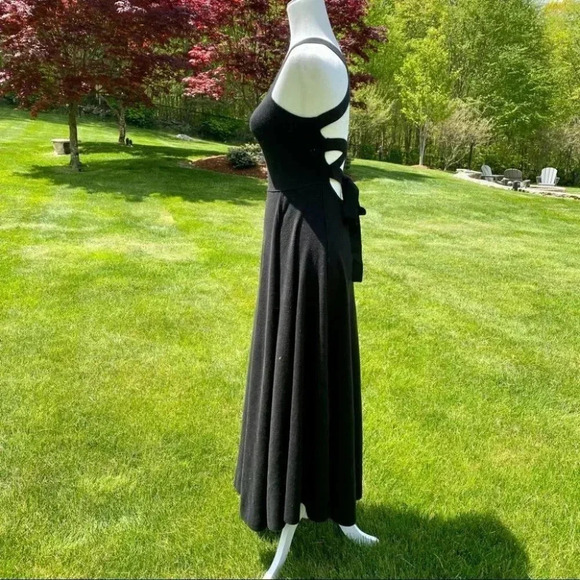 NWT Free People Dreamer Strappy Midi Dress Criss Cross Halter knit in Black - Picture 11 of 15